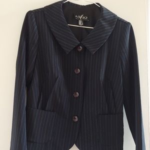 Algo jacket dark blue with white thin stripes